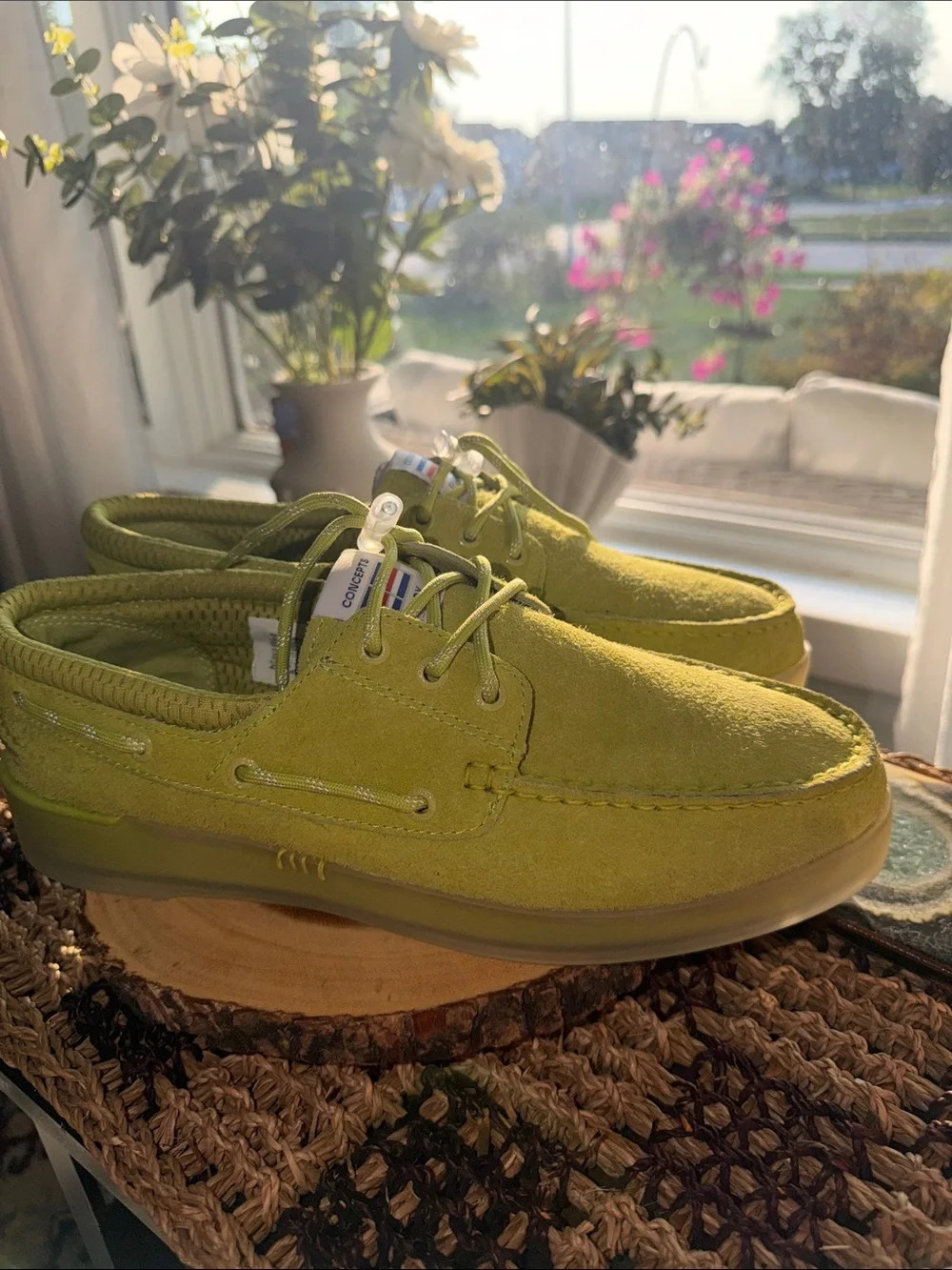 Concepts x Sperry 3-Eye Cup Morning Mist Green Suede Boat Shoes Men's 10.5 NEW